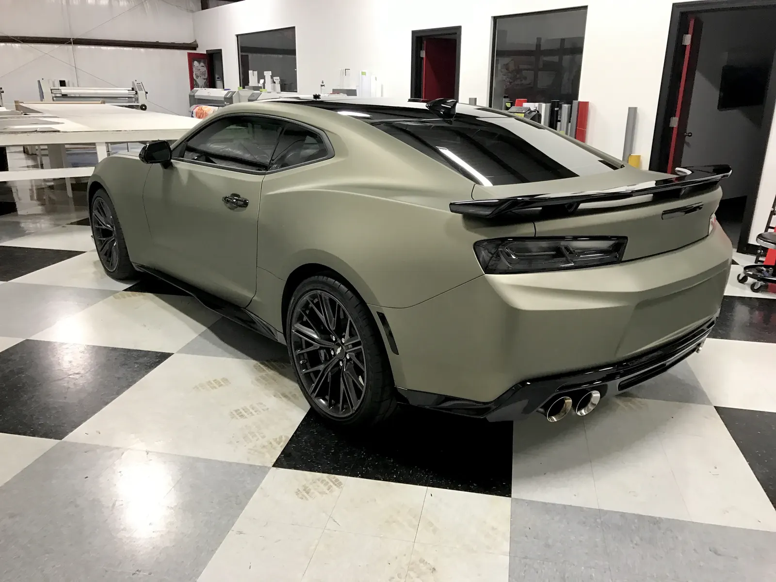 Matte military green — Chevy Camaro SS
