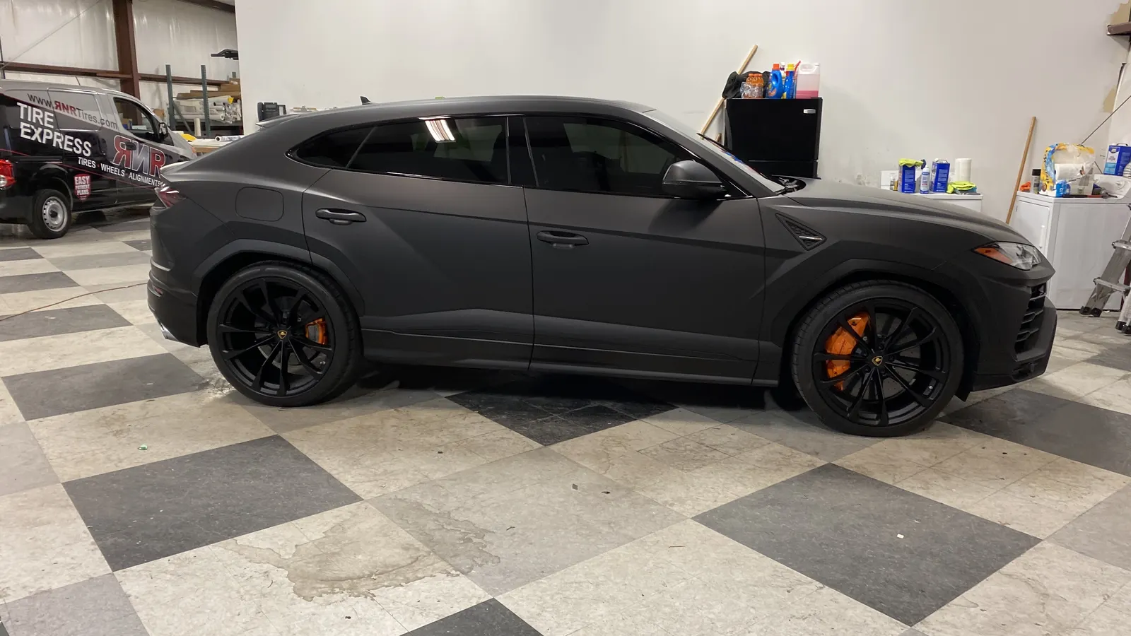 Satin stealth finish — Lamborghini Urus