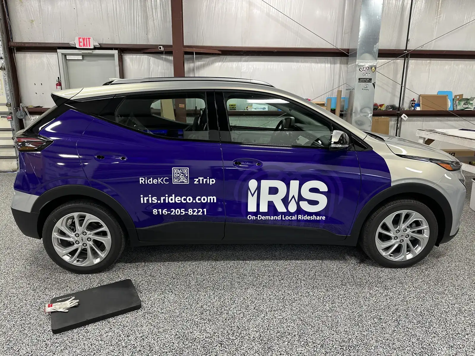 IRIS on-demand rideshare — RideKC — Chevy Bolt