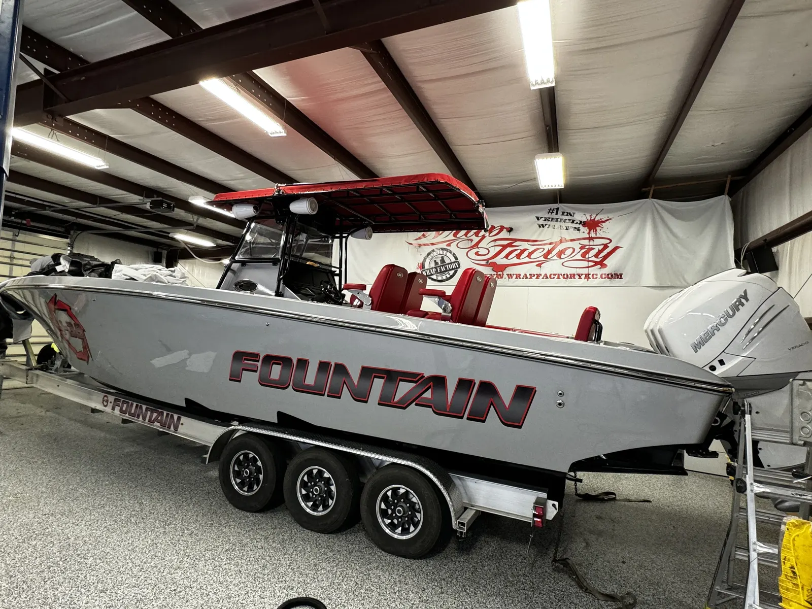 Yes, we wrap boats too — Fountain Powerboat