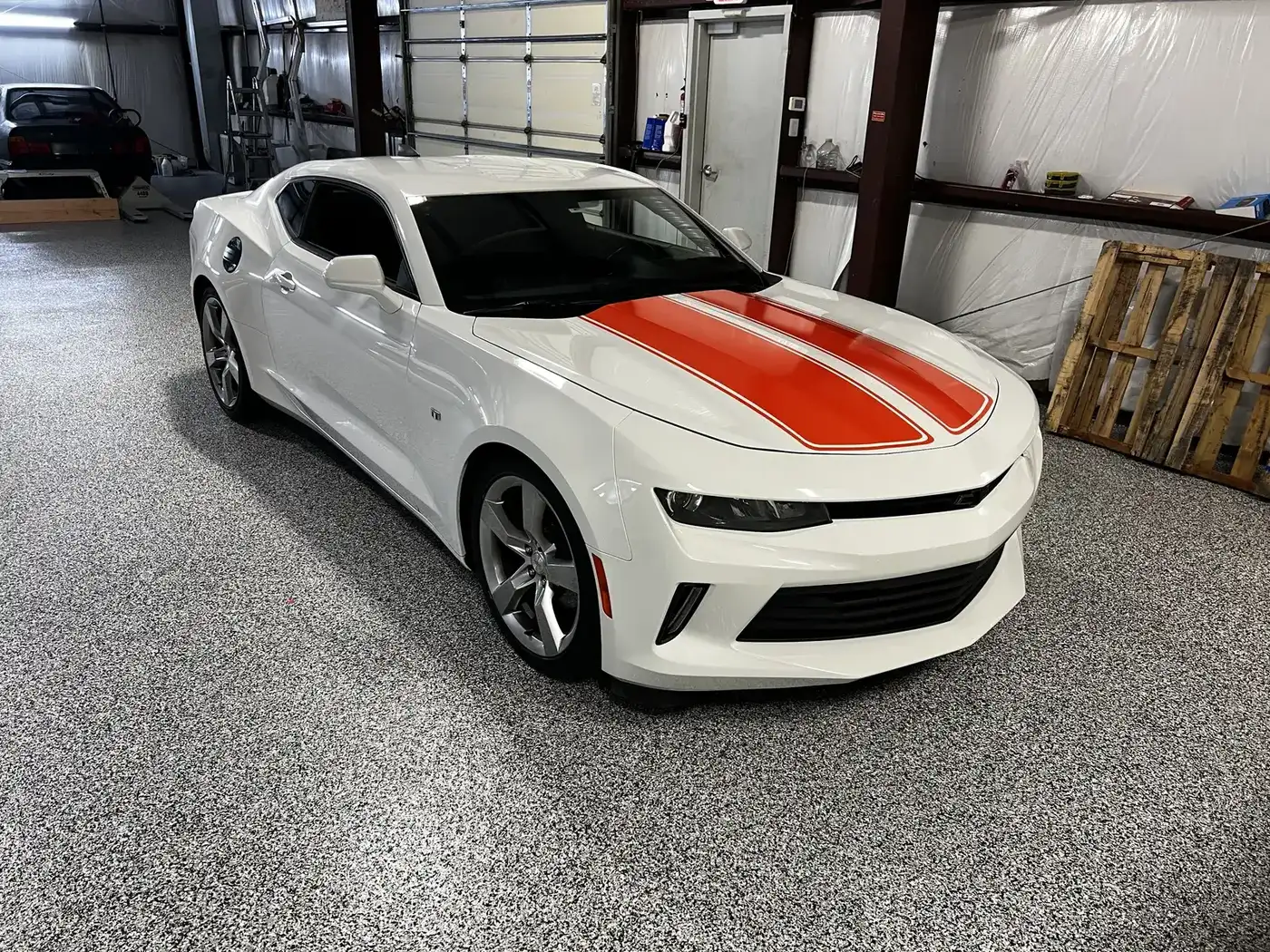 Orange rally stripes — Chevy Camaro