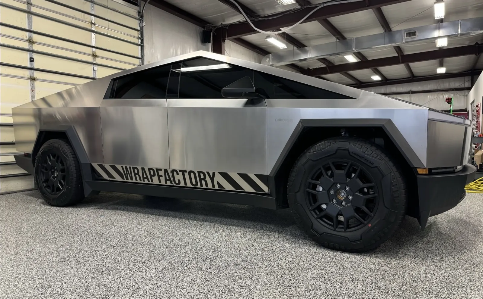 Shop truck rocker decals — Tesla Cybertruck