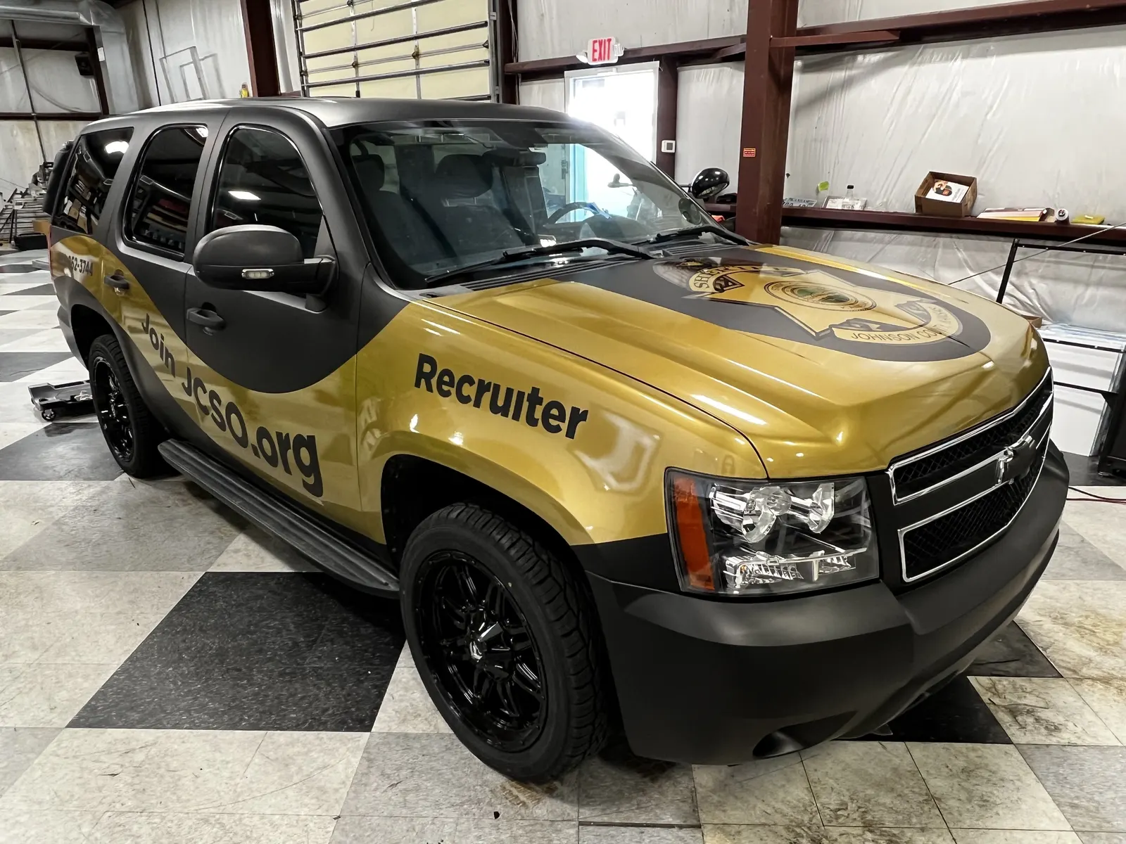 Sheriff's office recruiter wrap — Chevy Tahoe